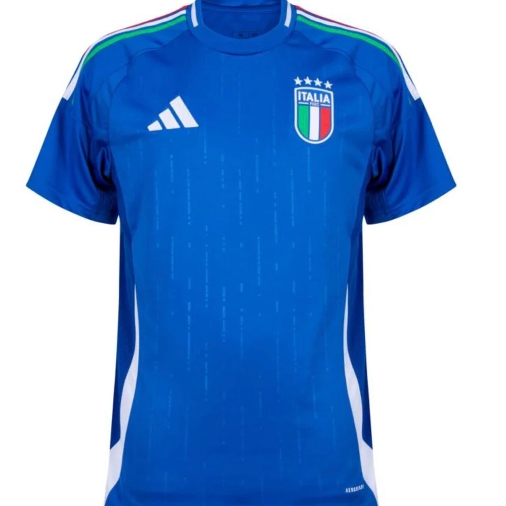 New Adidas Blue Italy Soccer Jersey size Large